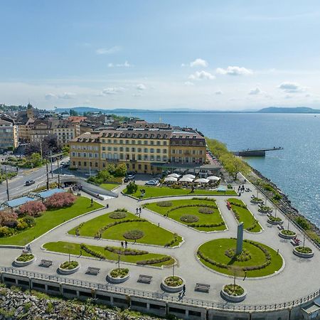 Beau Rivage Hotel Neuchatel Ngoại thất bức ảnh Aerial view of the square