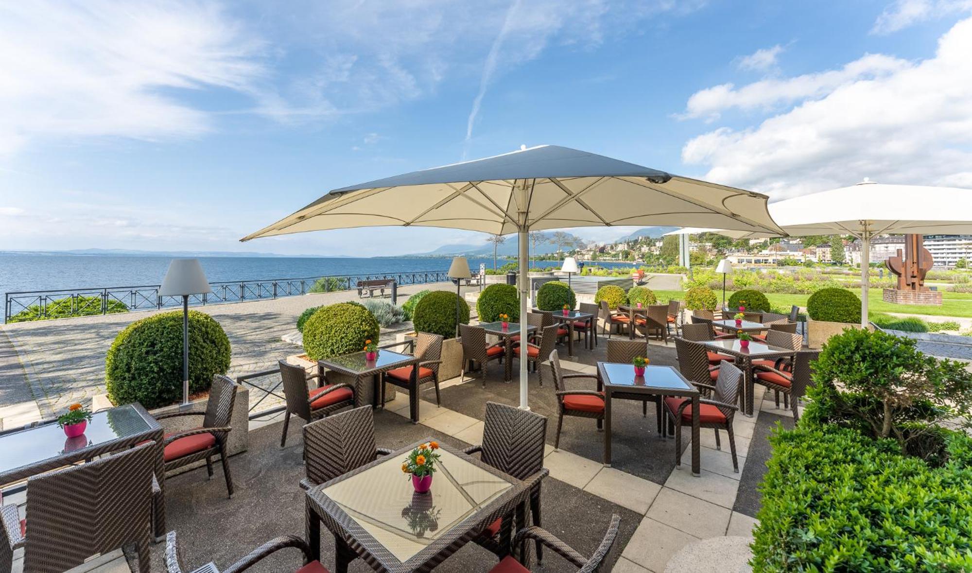 Beau Rivage Hotel Neuchatel Ngoại thất bức ảnh The Terrace at the Hotel